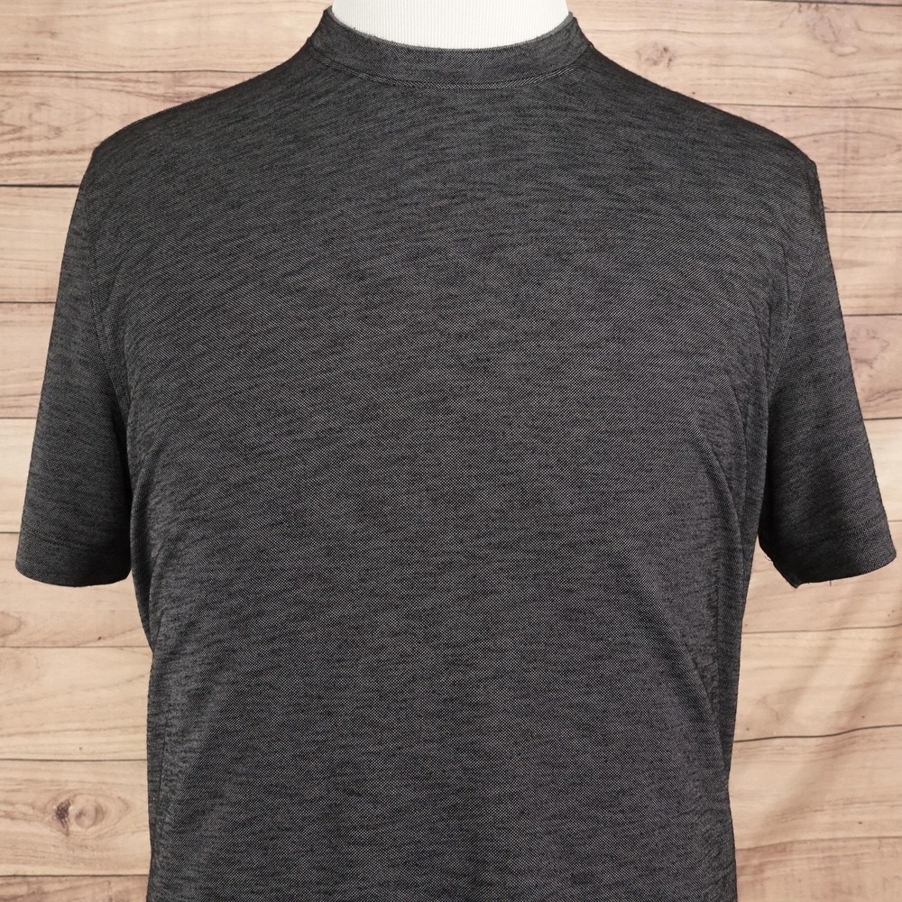 Van Heusen Shirt Mens L Gray Short Sleeve Traveler Basic Jersey Tee T-Shirt